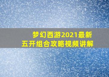 梦幻西游2021最新五开组合攻略视频讲解