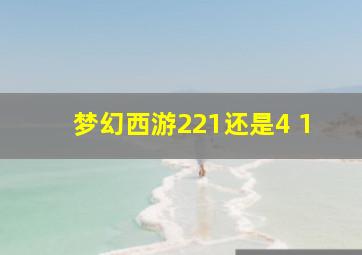 梦幻西游221还是4+1