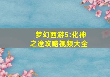 梦幻西游5:化神之途攻略视频大全