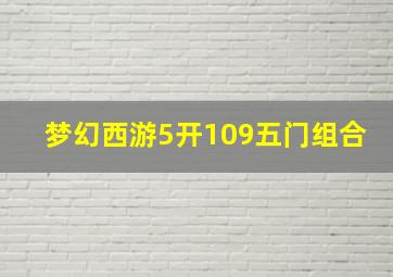 梦幻西游5开109五门组合