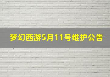 梦幻西游5月11号维护公告