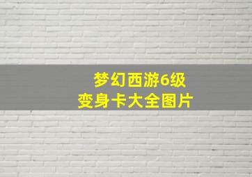 梦幻西游6级变身卡大全图片