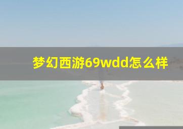 梦幻西游69wdd怎么样