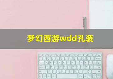 梦幻西游wdd孔装