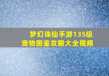 梦幻诛仙手游135级宠物图鉴攻略大全视频