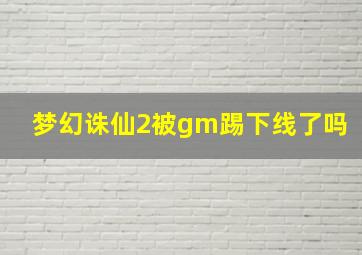 梦幻诛仙2被gm踢下线了吗