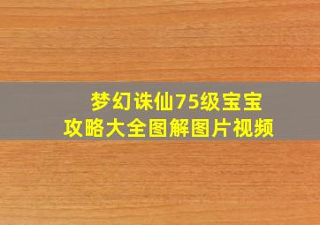 梦幻诛仙75级宝宝攻略大全图解图片视频