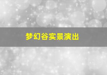 梦幻谷实景演出