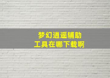 梦幻逍遥辅助工具在哪下载啊