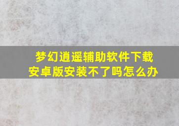 梦幻逍遥辅助软件下载安卓版安装不了吗怎么办