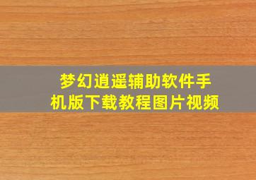 梦幻逍遥辅助软件手机版下载教程图片视频