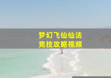 梦幻飞仙仙法竞技攻略视频