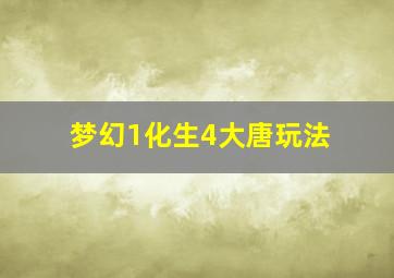 梦幻1化生4大唐玩法