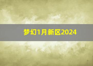 梦幻1月新区2024