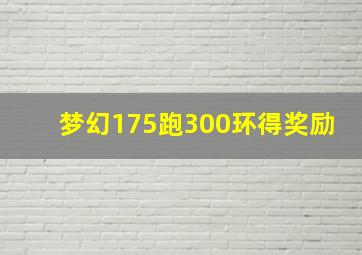 梦幻175跑300环得奖励