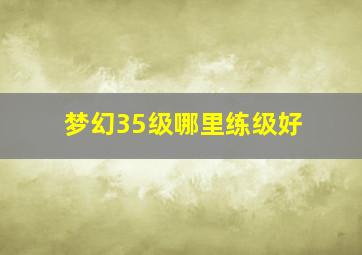 梦幻35级哪里练级好