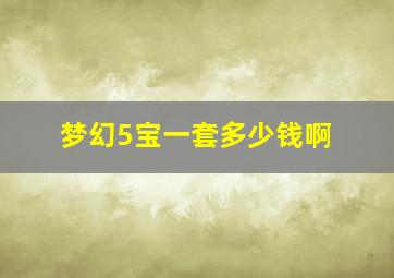 梦幻5宝一套多少钱啊