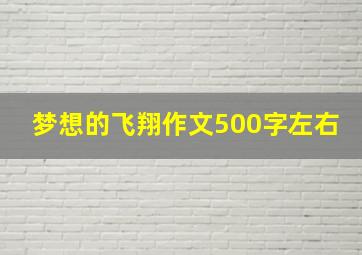 梦想的飞翔作文500字左右