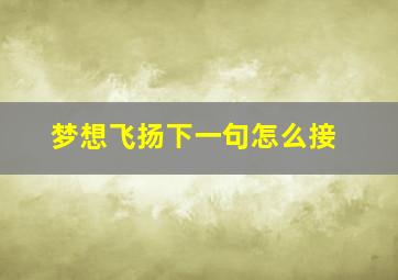 梦想飞扬下一句怎么接