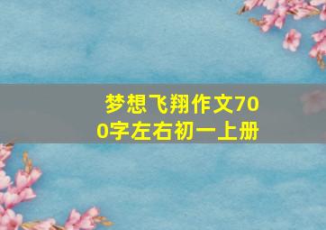 梦想飞翔作文700字左右初一上册