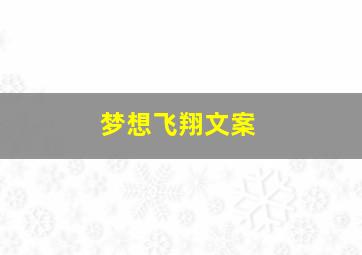 梦想飞翔文案