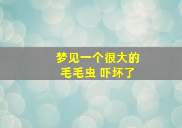 梦见一个很大的毛毛虫 吓坏了