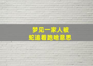 梦见一家人被蛇追着跑啥意思