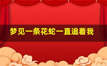 梦见一条花蛇一直追着我