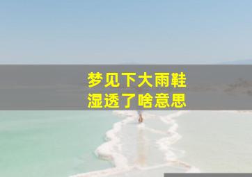 梦见下大雨鞋湿透了啥意思