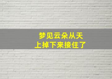 梦见云朵从天上掉下来接住了