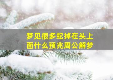 梦见很多蛇掉在头上面什么预兆周公解梦