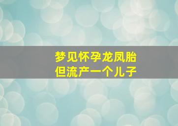 梦见怀孕龙凤胎但流产一个儿子