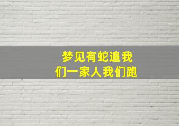 梦见有蛇追我们一家人我们跑