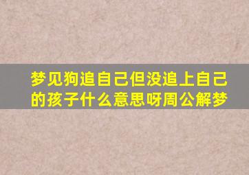 梦见狗追自己但没追上自己的孩子什么意思呀周公解梦