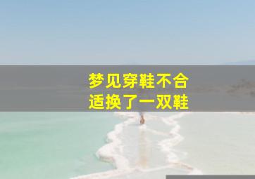 梦见穿鞋不合适换了一双鞋