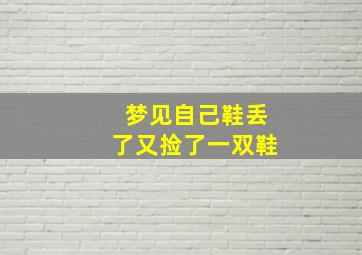 梦见自己鞋丢了又捡了一双鞋