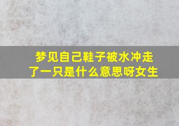 梦见自己鞋子被水冲走了一只是什么意思呀女生