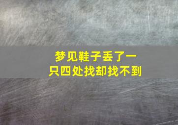 梦见鞋子丢了一只四处找却找不到