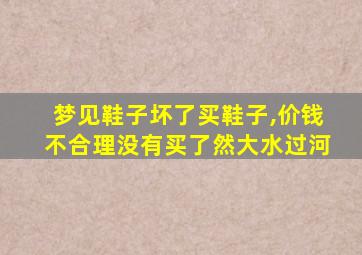 梦见鞋子坏了买鞋子,价钱不合理没有买了然大水过河