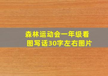 森林运动会一年级看图写话30字左右图片