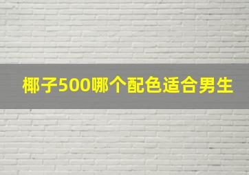 椰子500哪个配色适合男生