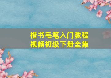 楷书毛笔入门教程视频初级下册全集