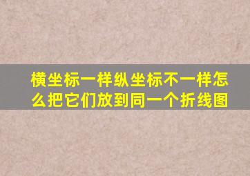 横坐标一样纵坐标不一样怎么把它们放到同一个折线图