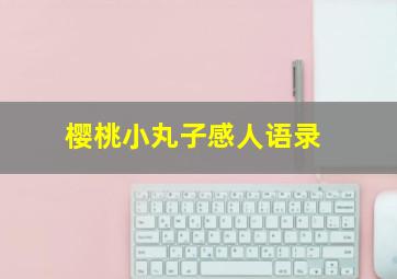 樱桃小丸子感人语录