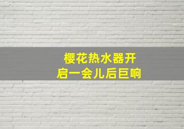 樱花热水器开启一会儿后巨响