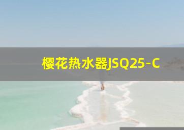 樱花热水器JSQ25-C