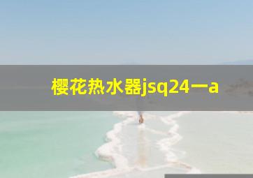 樱花热水器jsq24一a