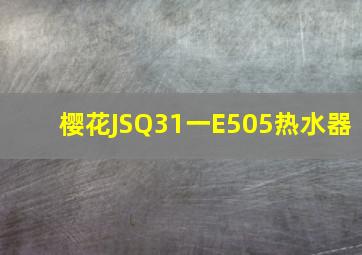 樱花JSQ31一E505热水器