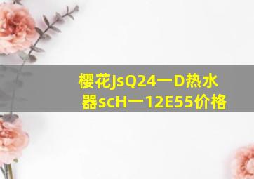 樱花JsQ24一D热水器scH一12E55价格