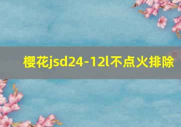 樱花jsd24-12l不点火排除